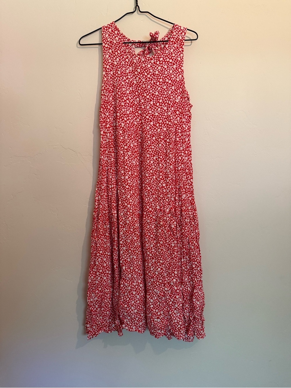 Sezane Josie Red Floral Midi Dress size 40